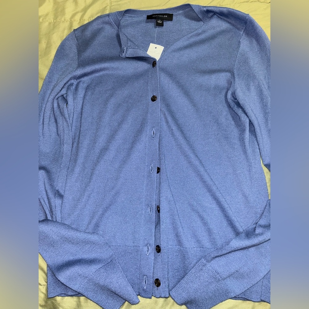 Blue Ann Taylor cardigan sweater XS